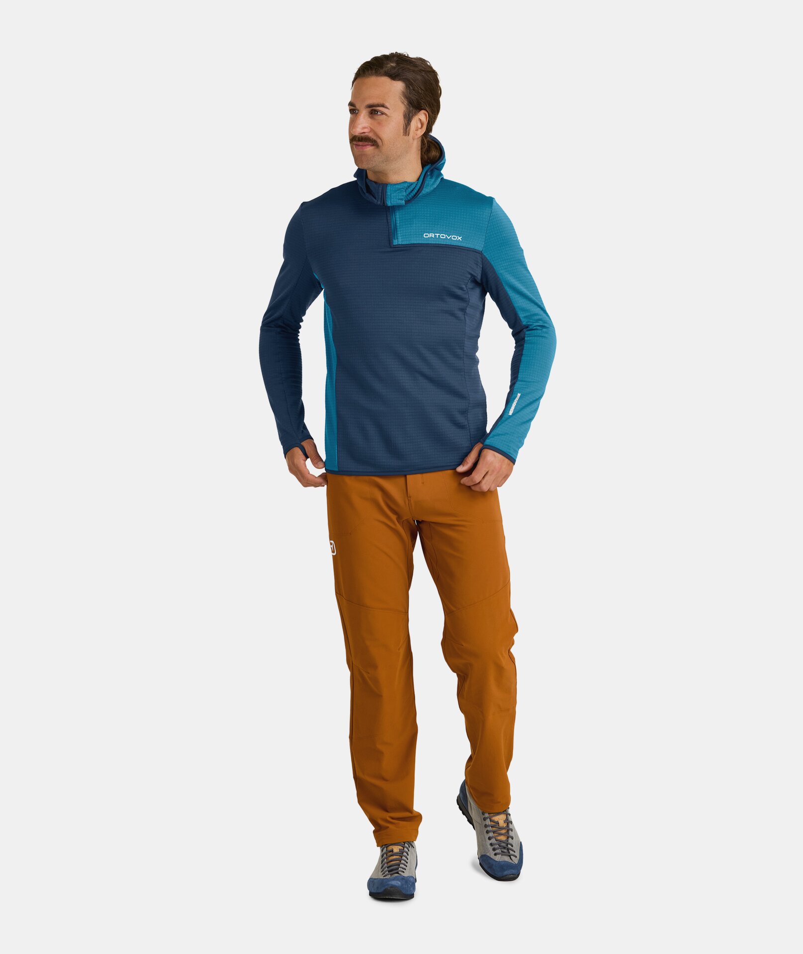 ORTOVOX FLEECE LIGHT GRID ZN HOODY M | Pullover | ORTOVOX